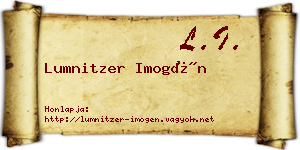 Lumnitzer Imogén névjegykártya
